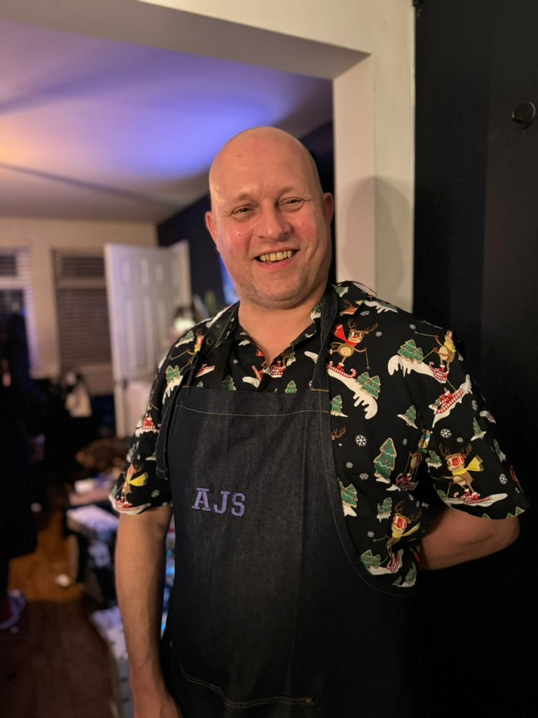 Embroidered Initials Denim Apron - Design Your Own