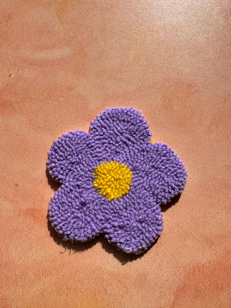 Cute Flower Mug Rug - Punch Needle Coaster