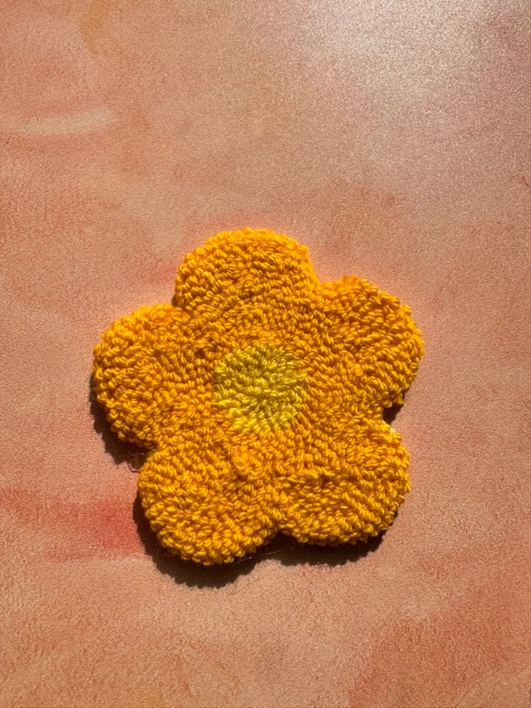 Cute Flower Mug Rug - Punch Needle Coaster