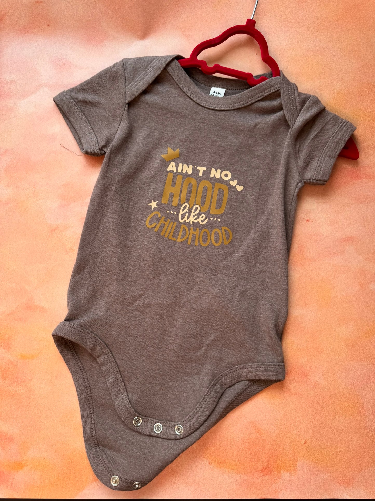 Ain't No hood Like Childhood Baby Bodysuit - Sale