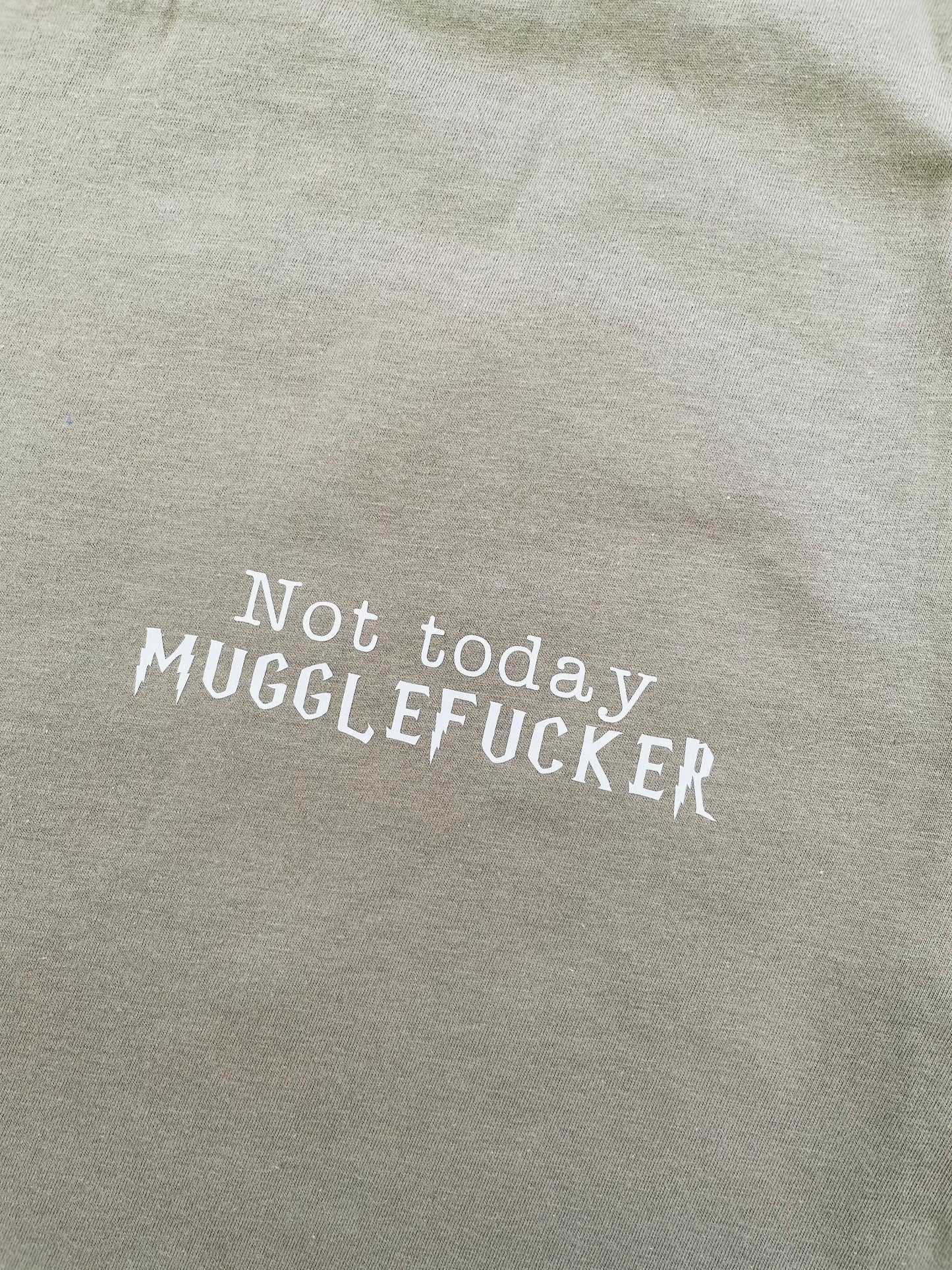 Not Today, Muggle Fucker : Sweary Slogan T-shirt