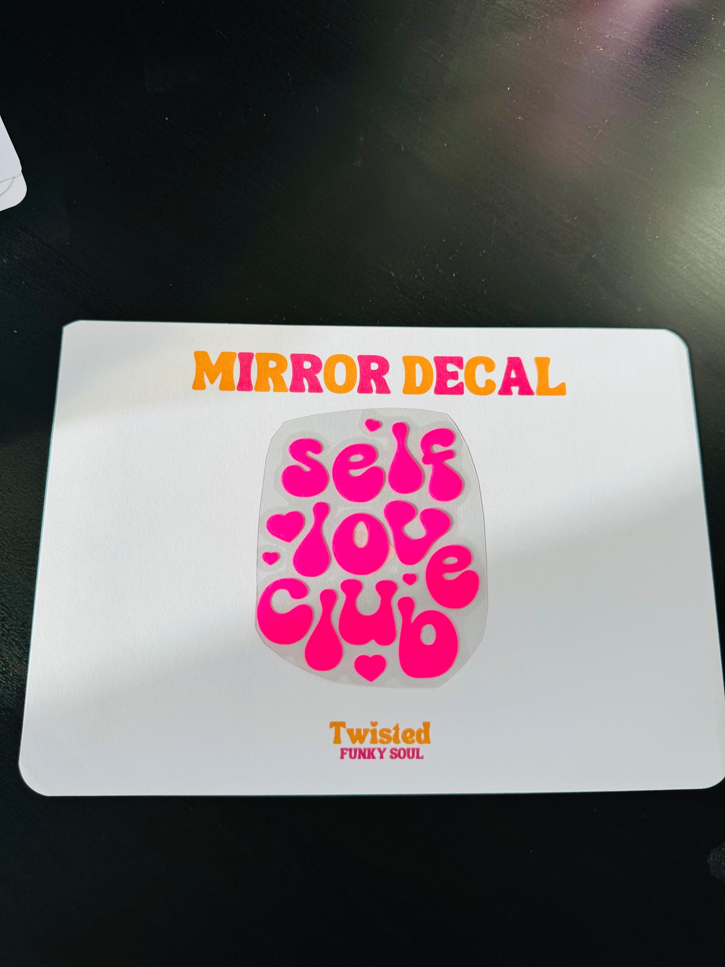 Self Love Club Mirror Decal