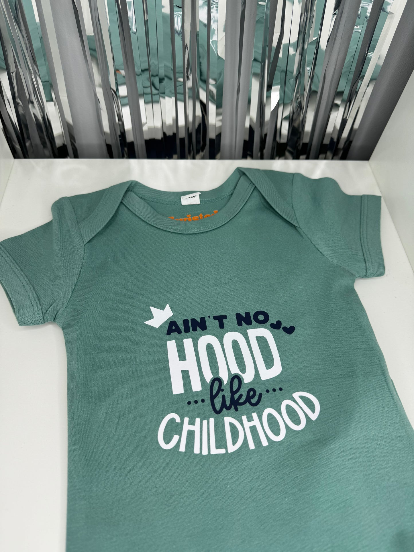 Ain't No Hood Like Childhood Baby Bodysuit