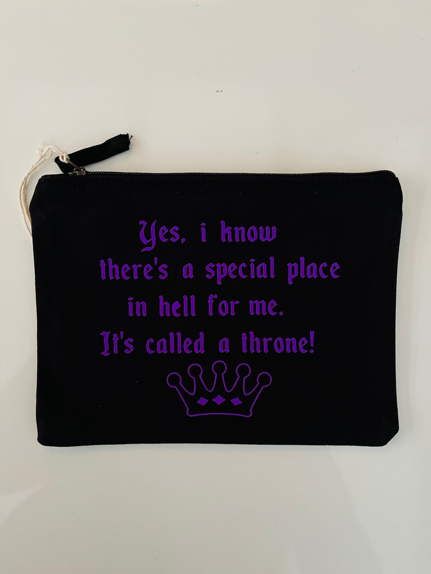 Special Place In Hell For Me, Called A Throne In Hell Accessory Pouch / Make Up Bag