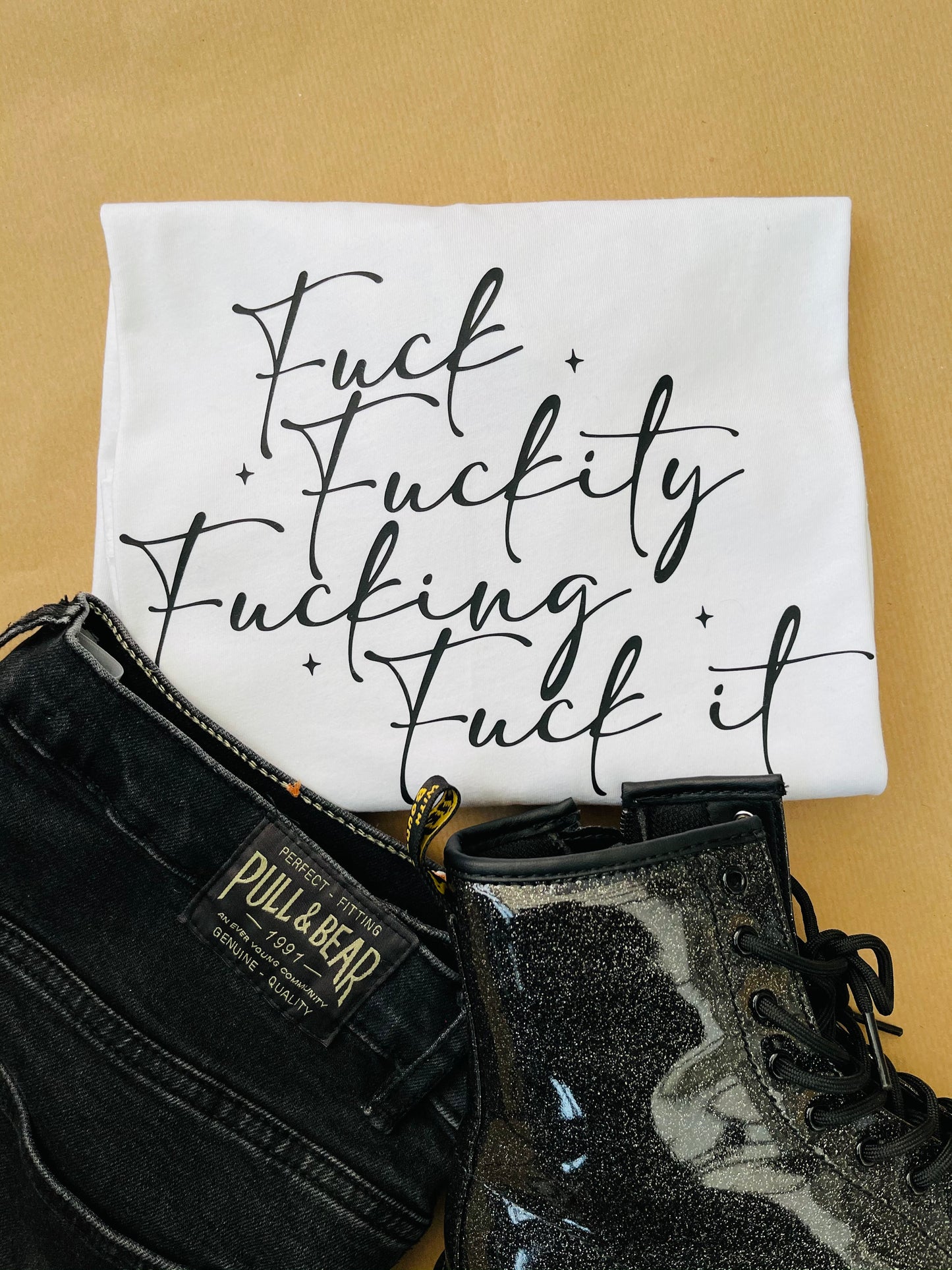 Fuck, Fuckity, Fucking , Fuck it : Sweary Slogan T-shirt