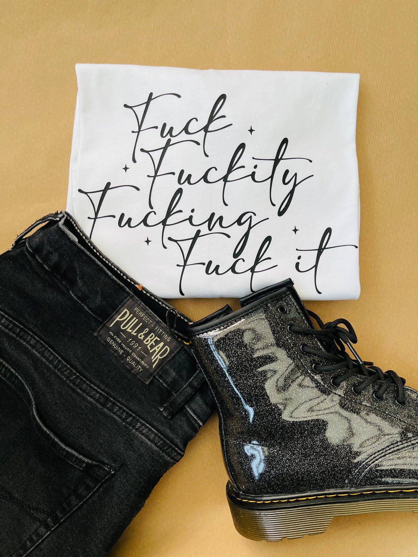 Fuck, Fuckity, Fucking , Fuck it : Sweary Slogan T-shirt