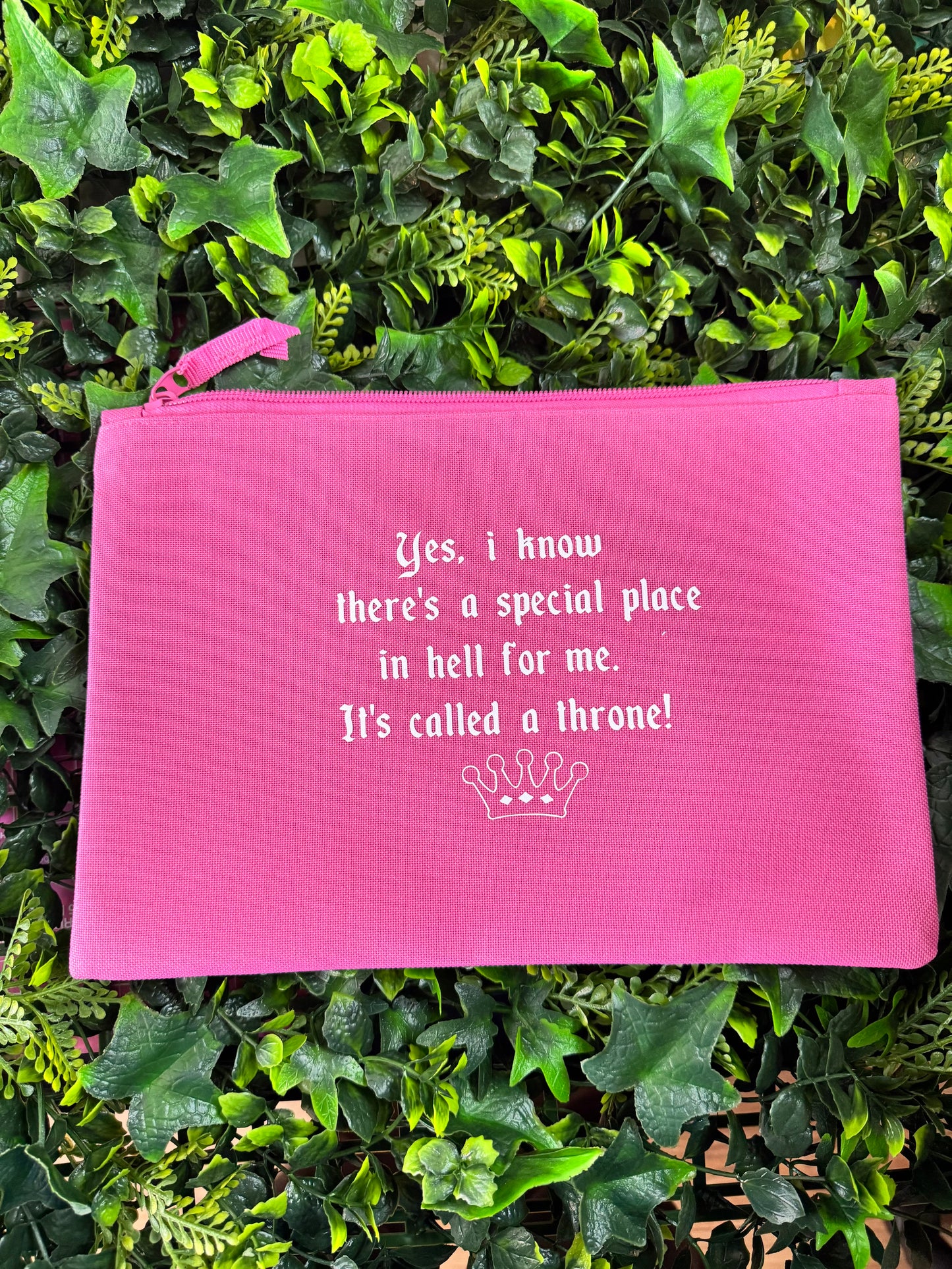 Special Place In Hell For Me, Called A Throne In Hell Accessory Pouch / Make Up Bag