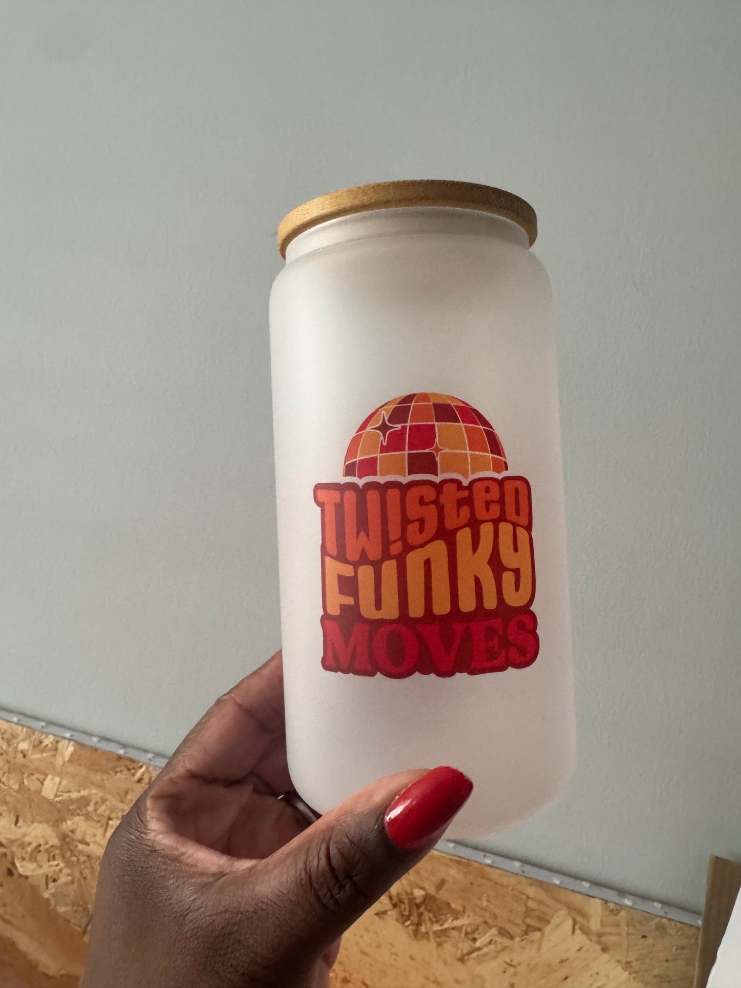 Shimmy, Shake & Hydrate ! Frosted Glass Tumbler