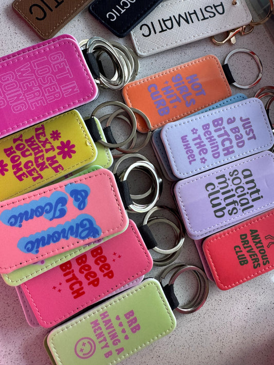 SALE : Funky Glitter Keyring Collection (Pick Your Design)