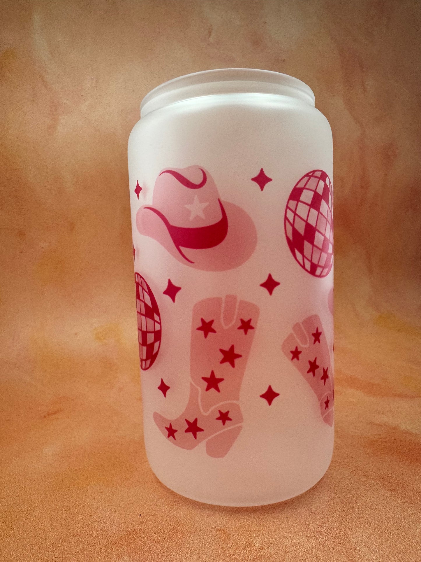 Cowgirl Era Frosted Glass Tumbler