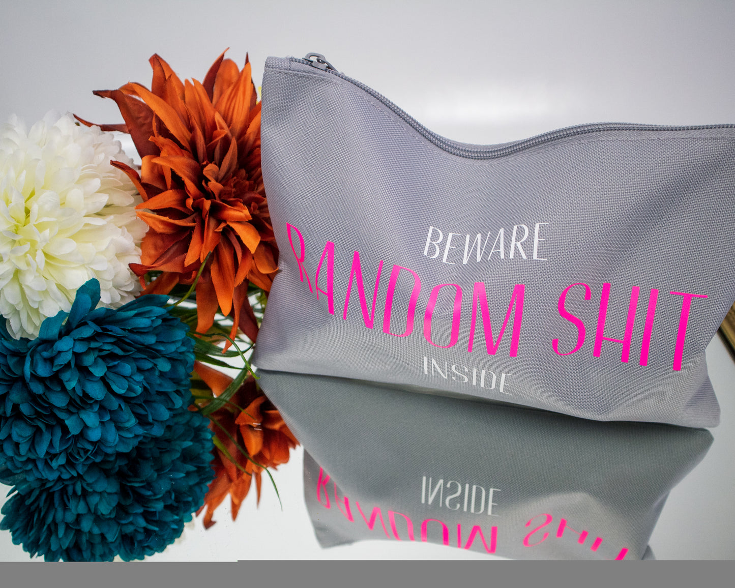 Beware Random Shit Inside Accessory Pouch / Make Up Bag
