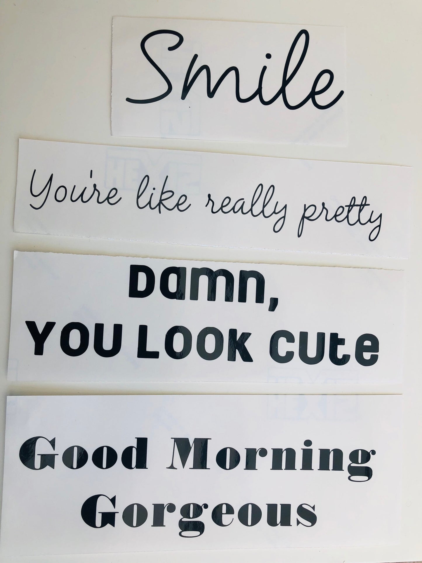 Smile Mirror Decal - Self Care - Daily Reminder