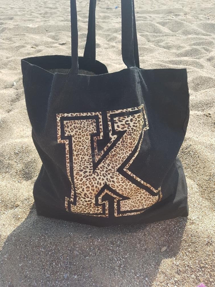 Initial Maxi Tote Bag | Personalised, Monogram Large Bag | Yasmin Danae Designs