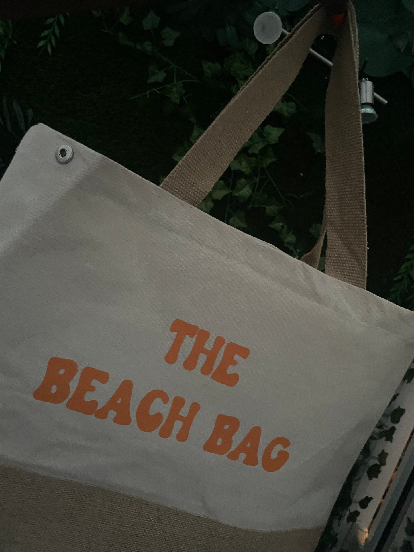 Personalised Canvas & Jute Beach Bag | Personalised Tote Bag | Stylish Shopper Bag | Natural Jute
