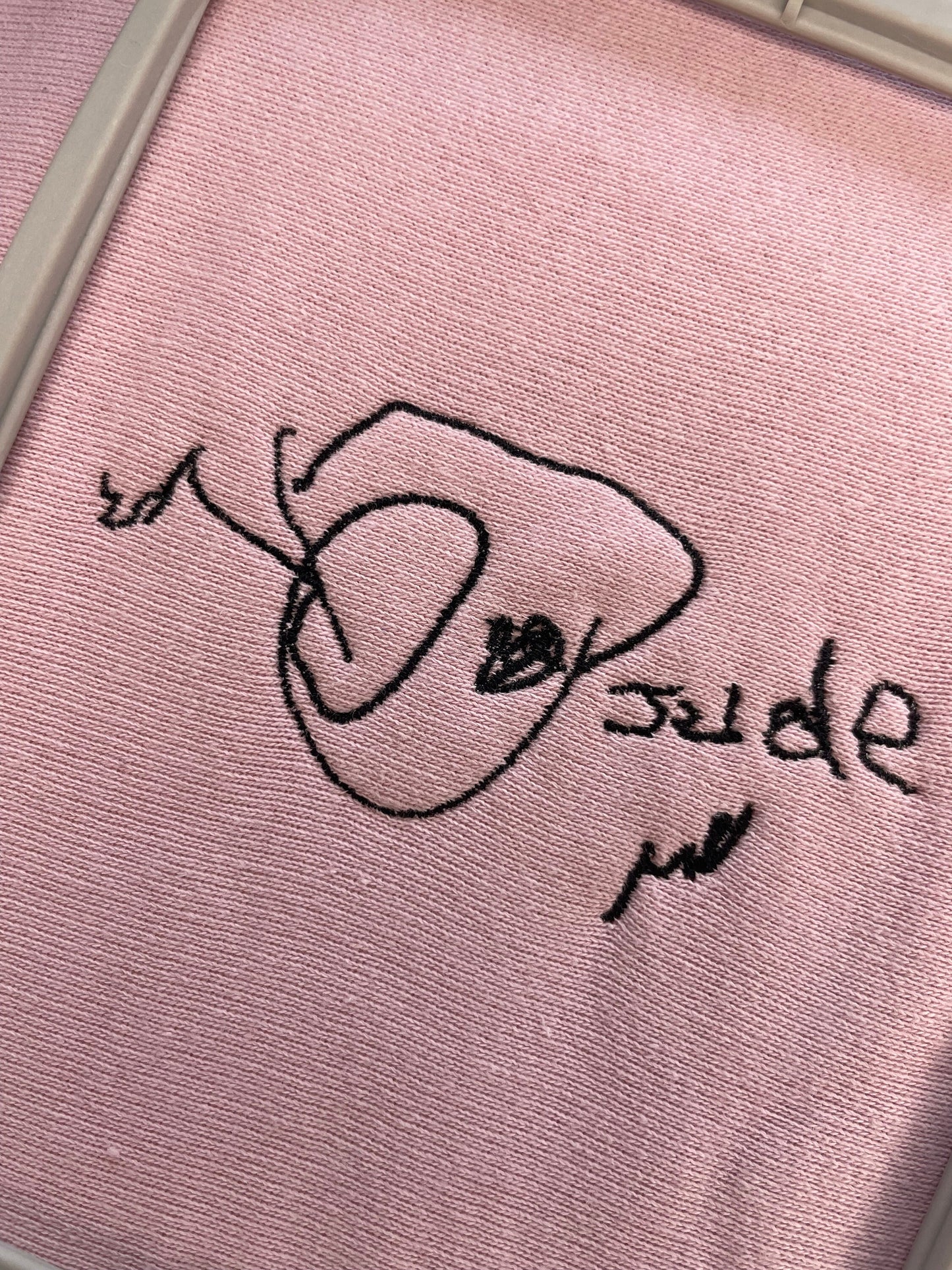 Kid Drawing Embroidered Portrait From Photo Sweatshirt, Custom Children’s Drawing Embroidery Handwriting, Memorial Gift For Father’s Day
