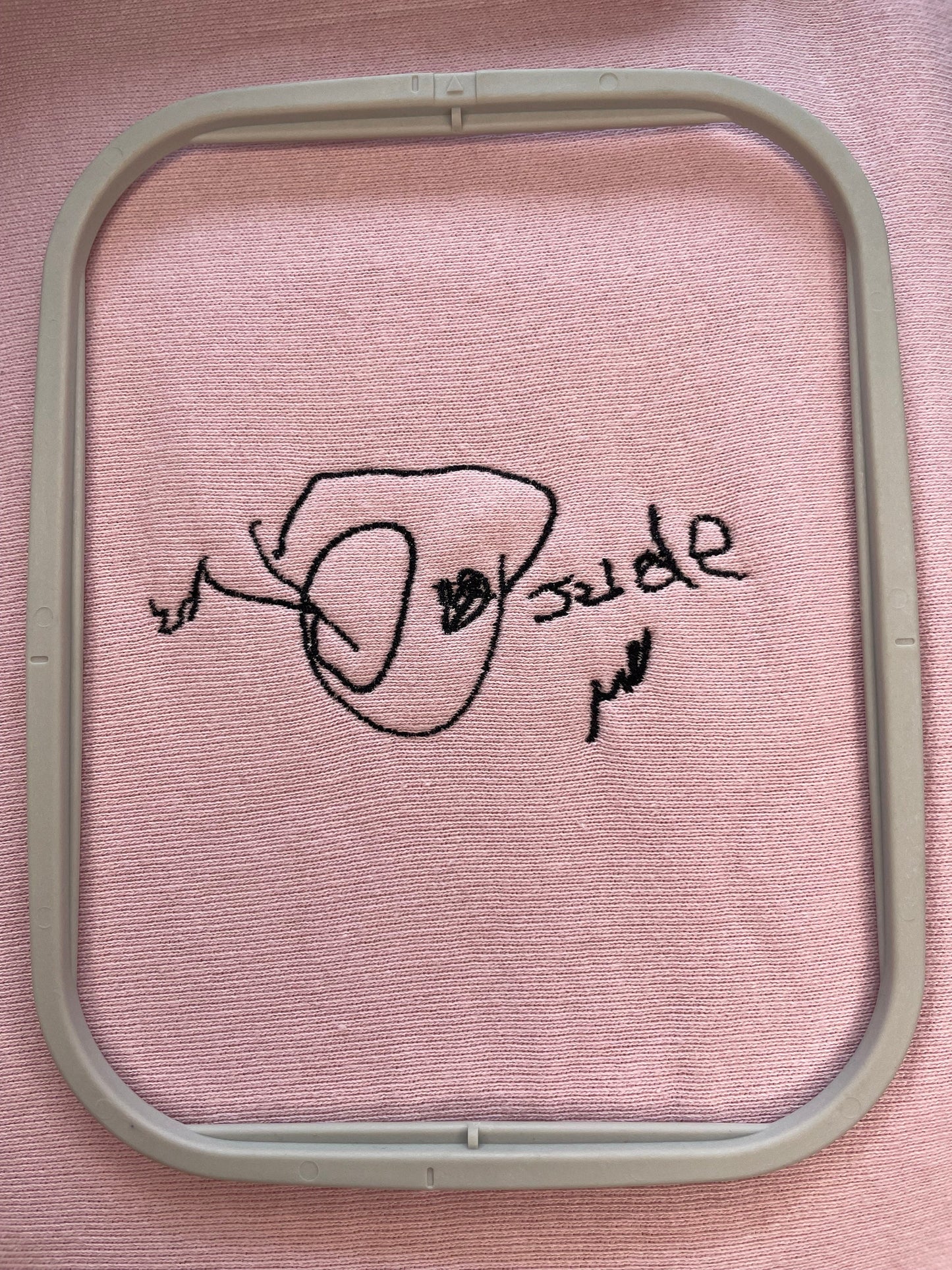 Kid Drawing Embroidered Portrait From Photo Sweatshirt, Custom Children’s Drawing Embroidery Handwriting, Memorial Gift For Father’s Day