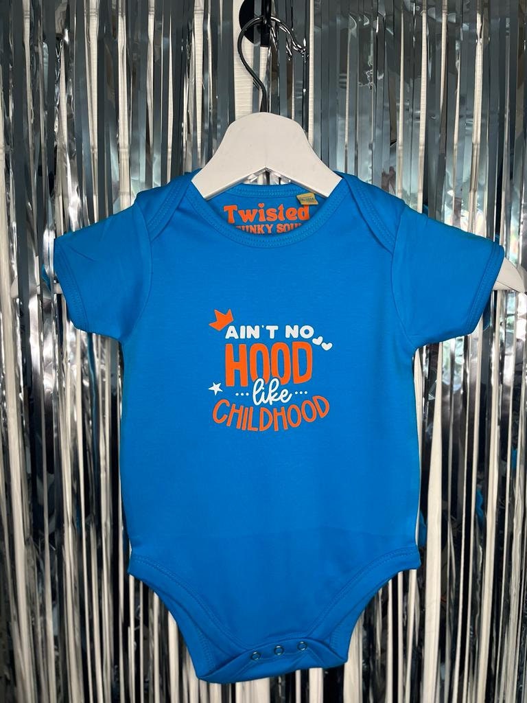 Ain't No Hood Like Childhood Baby Bodysuit, Cute Toddler Onesie, Newborn Baby Romper, Funny Baby Clothing, Baby Shower Gift For Newborns