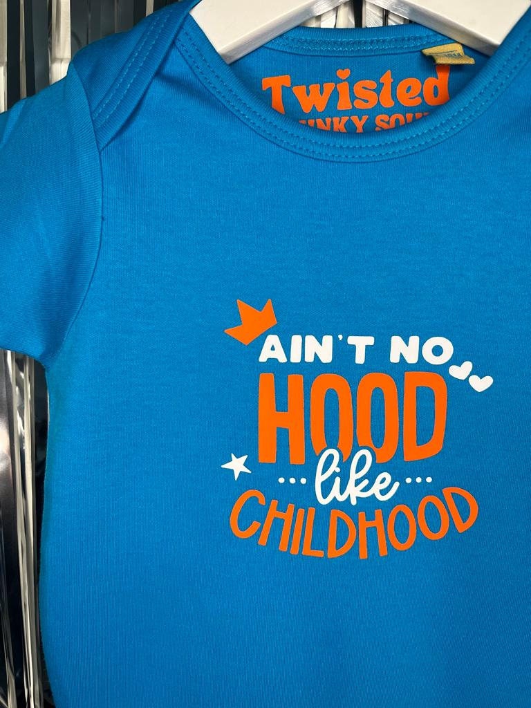 Ain't No Hood Like Childhood Baby Bodysuit, Cute Toddler Onesie, Newborn Baby Romper, Funny Baby Clothing, Baby Shower Gift For Newborns