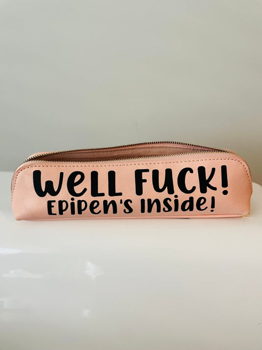 Well Fuck! Epipen’s Inside! | Pink Epi Pen Case | Epipen Inside | Allergy Kit | Medication Bag | Epipen Case | Epipen Holder