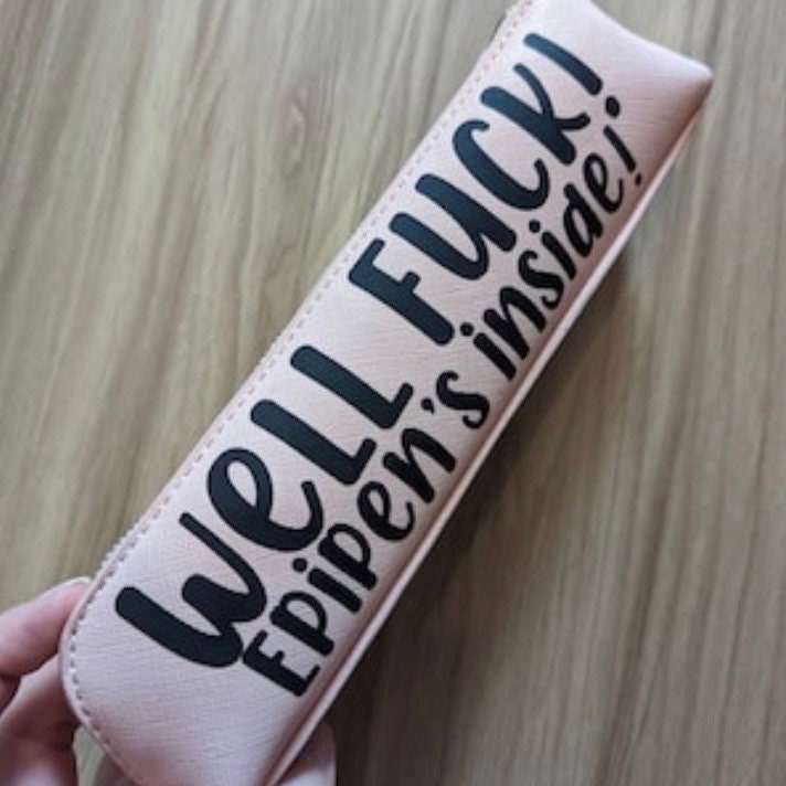 Well Fuck! Epipen’s Inside! | Pink Epi Pen Case | Epipen Inside | Allergy Kit | Medication Bag | Epipen Case | Epipen Holder