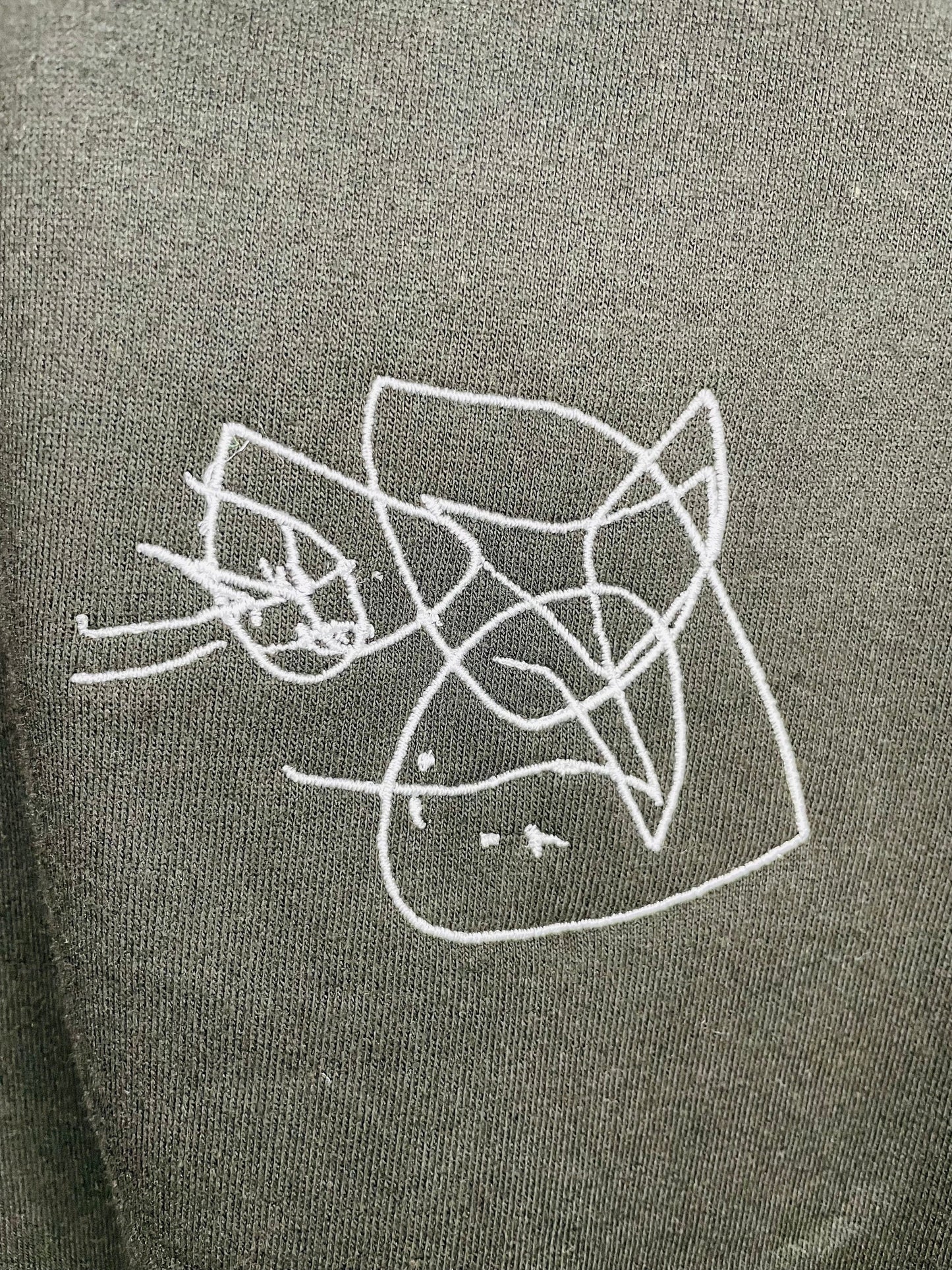 Kid Drawing Embroidered Portrait From Photo Sweatshirt, Custom Children’s Drawing Embroidery Handwriting, Memorial Gift For Father’s Day