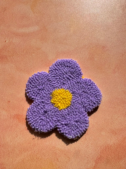 Cute Flower Mug Rug - Punch Needle Coaster