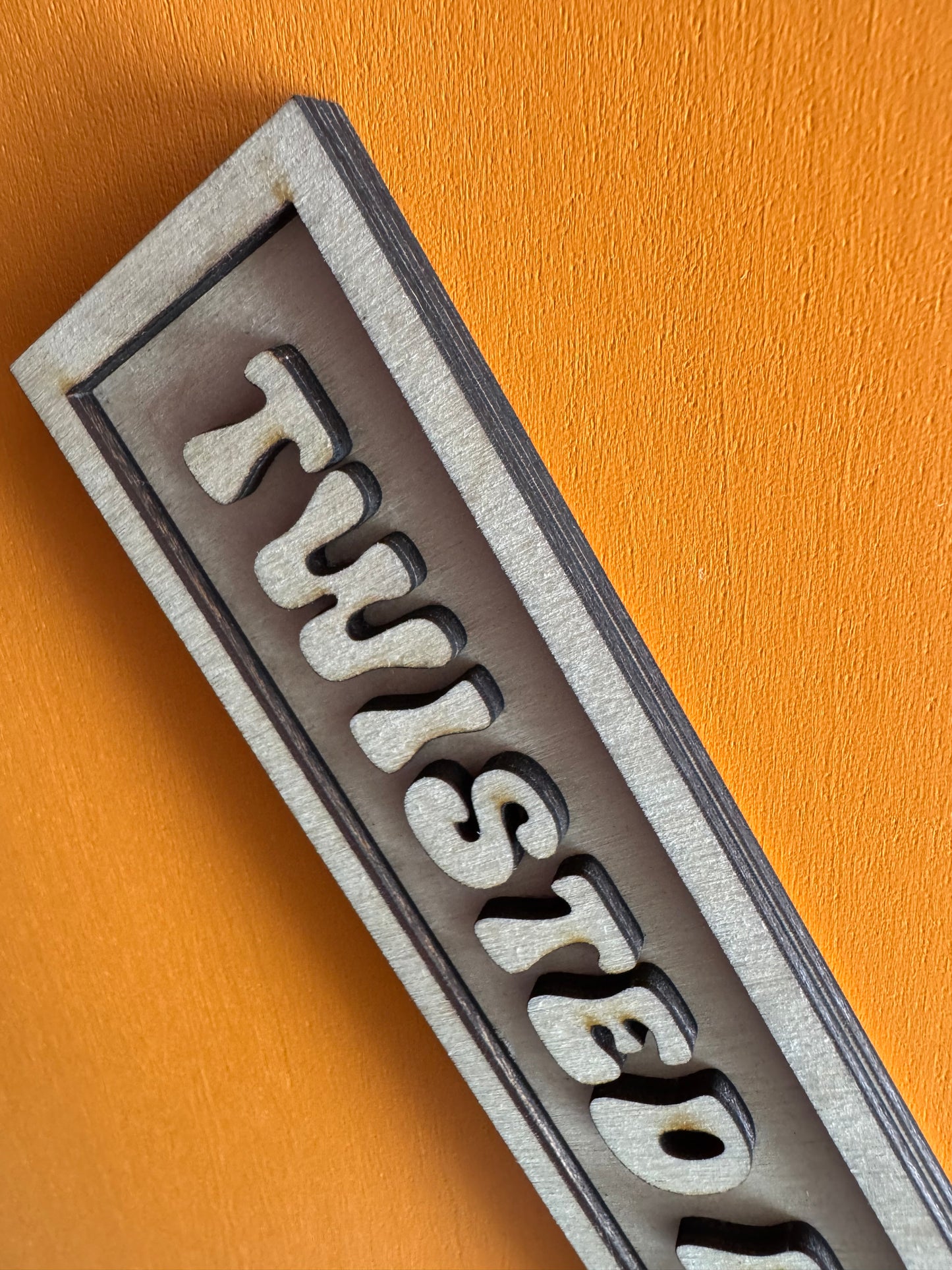 Custom 3D Laser-Cut Wooden Sign – Personalised Layered Typography | Painted or Natural Finish