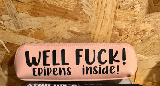 Well Fuck! EpiPens Inside! | OG Pink Mini EpiPen Pouch – Last Chance