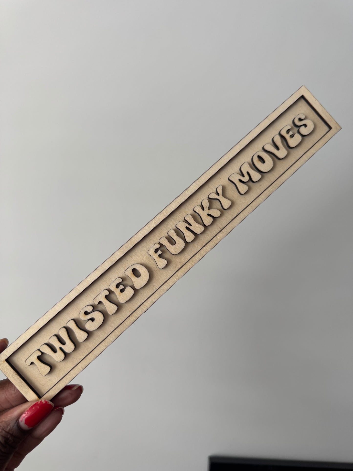 Custom 3D Laser-Cut Wooden Sign – Personalised Layered Typography | Painted or Natural Finish