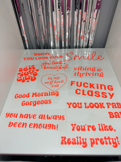Good Morning Gorgeous Mirror Decal