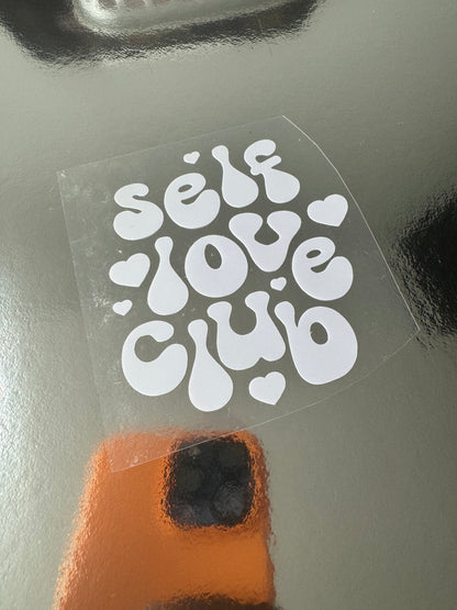 Self Love Club Mirror Decal