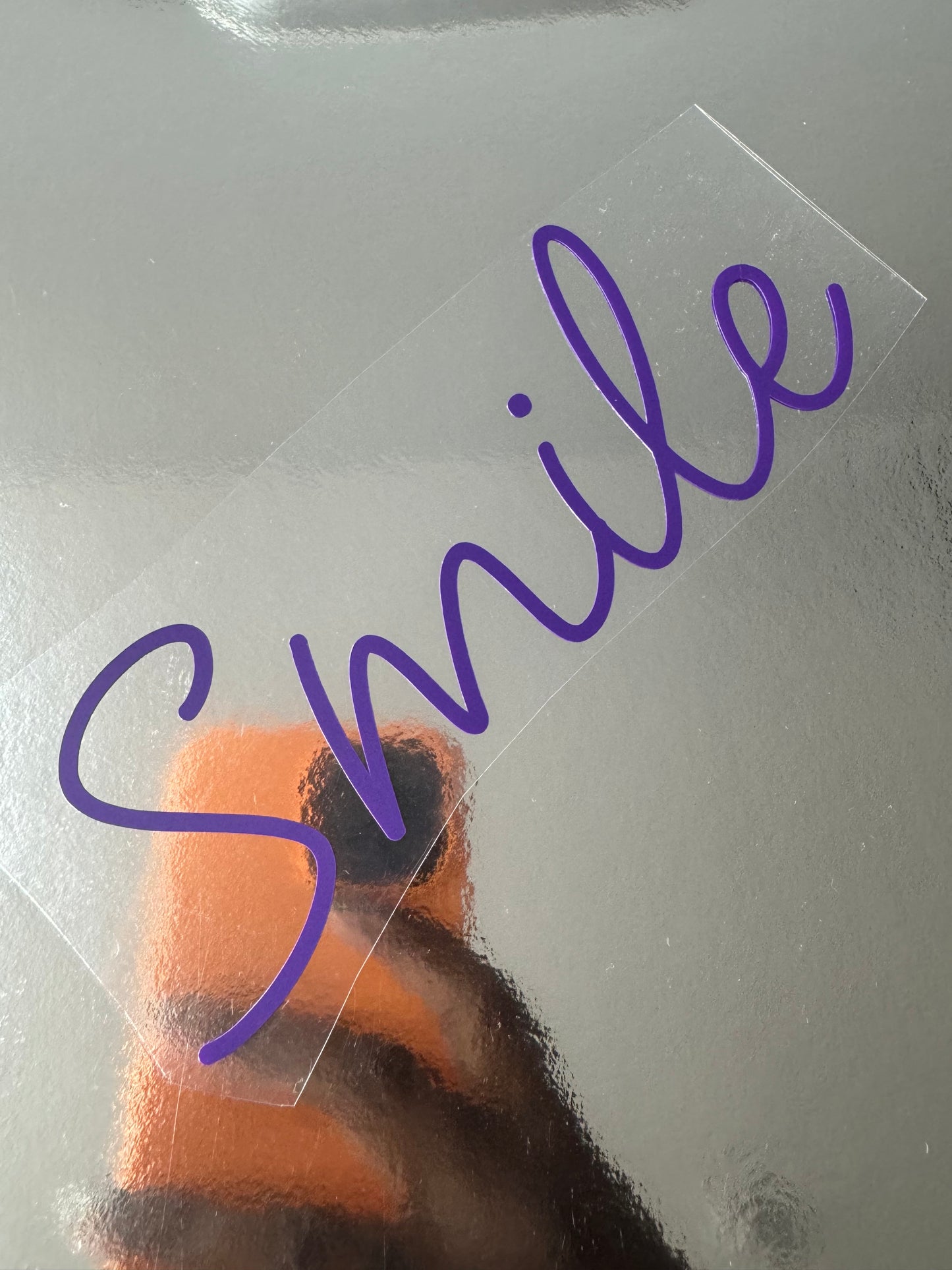 Smile Mirror Decal :)
