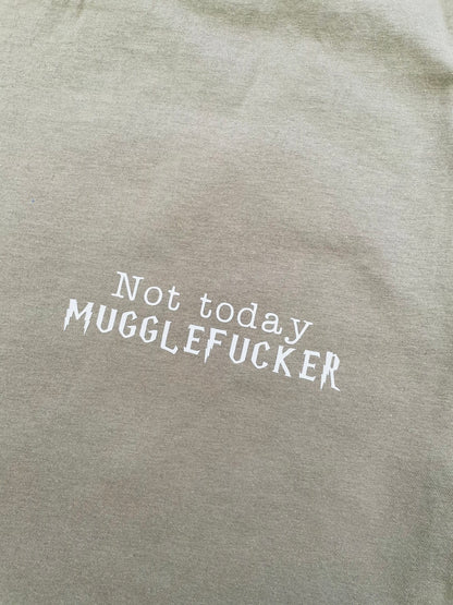 Not Today, Muggle Fucker : Sweary Slogan T-shirt