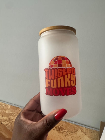Shimmy, Shake & Hydrate !  Frosted Glass Tumbler