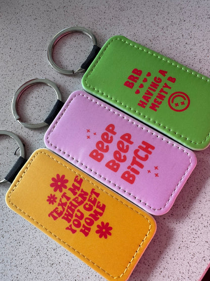 SALE : Funky Glitter Keyring Collection (Pick Your Design)