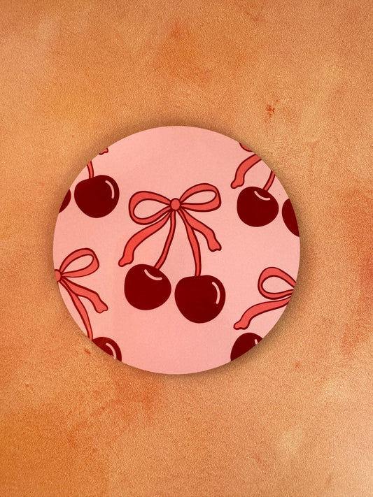 Sweet Cherry Bow Coaster