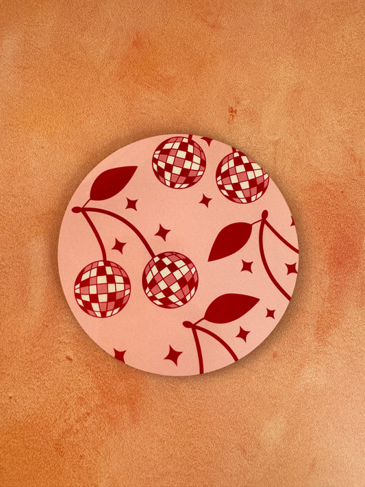 Disco Cherries Coaster