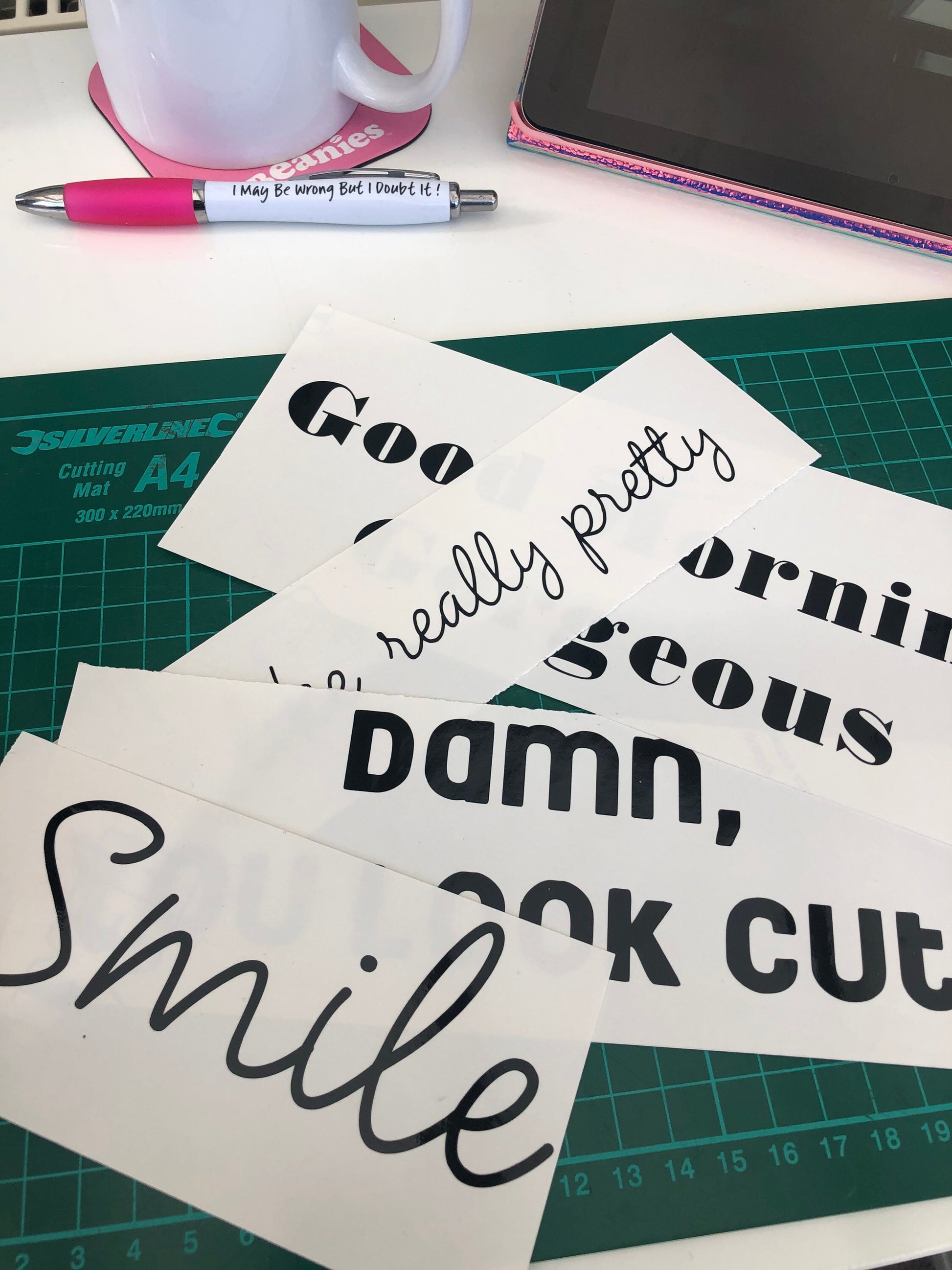 Smile Mirror Decal - Self Care - Daily Reminder
