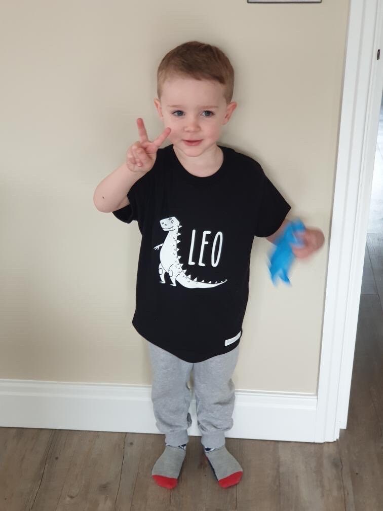 Personalised Dinosaur Print Children’s T-shirt | Boys Girls Toddler Baby