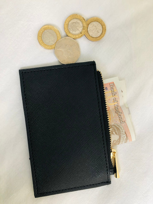 Monogram Card Holder Faux Leather | Coin Purse |