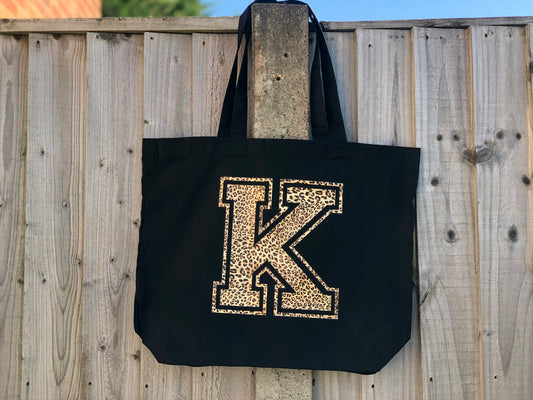 Initial Maxi Tote Bag | Personalised, Monogram Large Bag | Yasmin Danae Designs