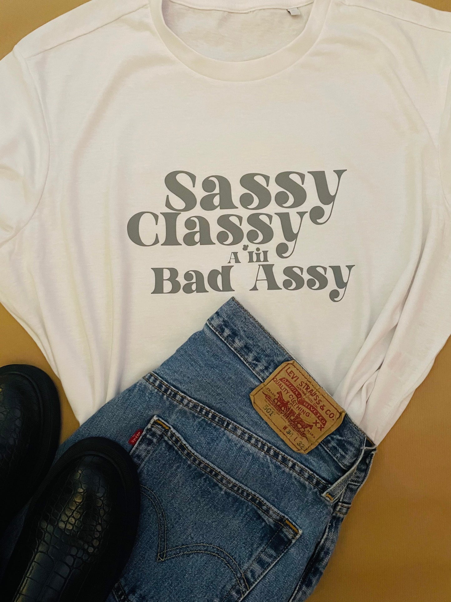 Sassy, Classy & a lil Bad Assy Crop Boxy T-shirt