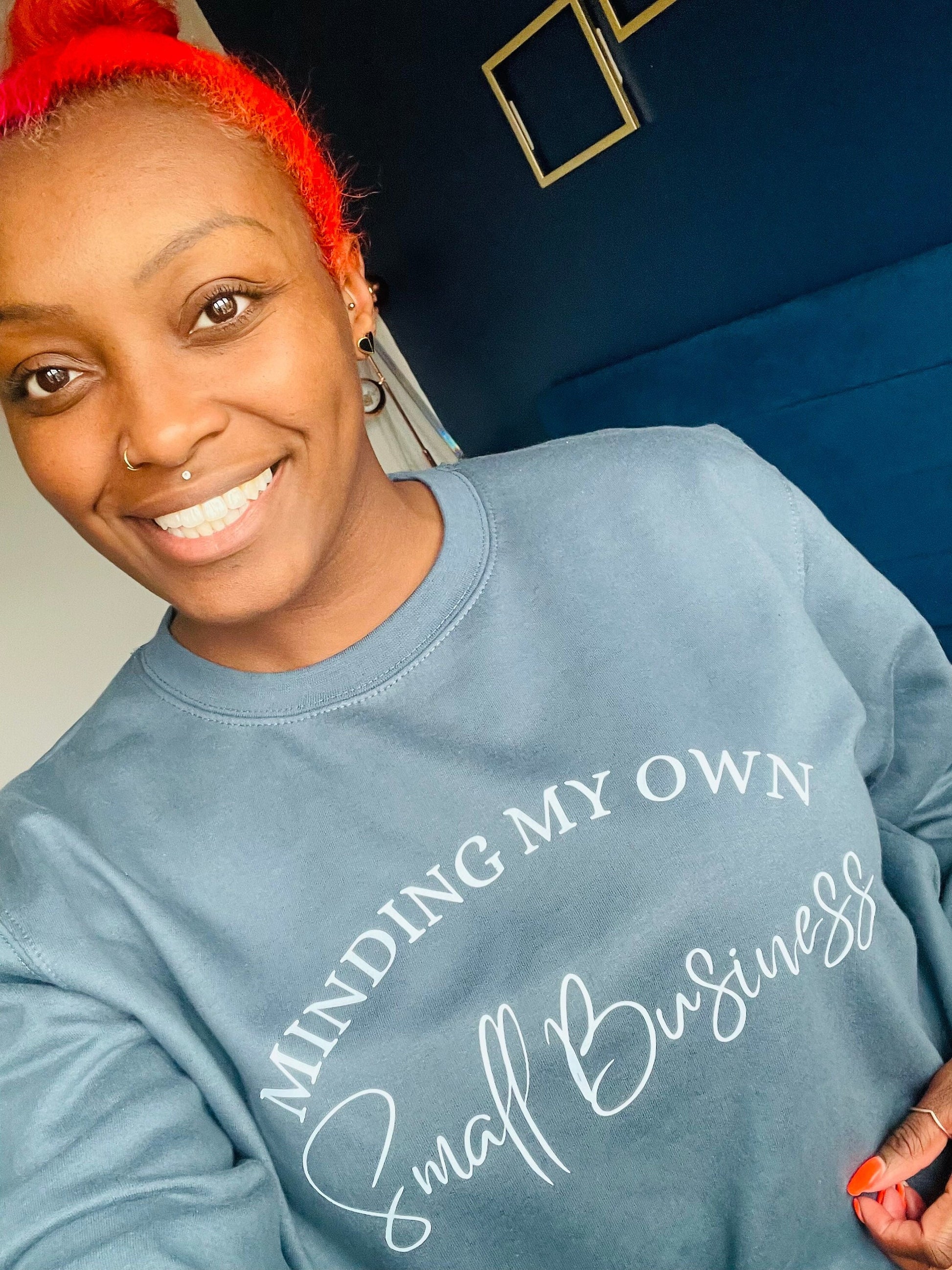 Minding My Own Small Business Slogan Sweatshirt | Shop Small | Business Owner | Small Business Big Heart Sweater