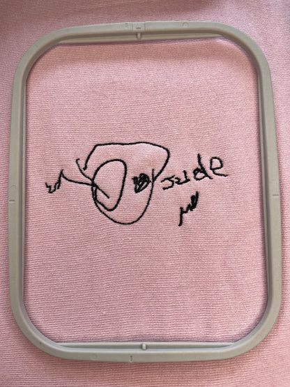 Kid Drawing Embroidered Portrait From Photo Sweatshirt, Custom Children’s Drawing Embroidery Handwriting, Memorial Gift For Father’s Day
