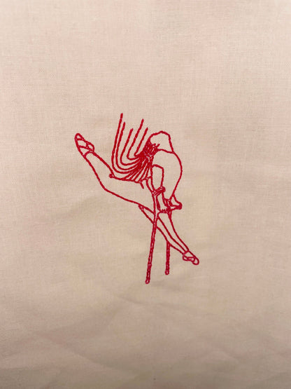 Personalised Embroidered Aerial Portrait From Photo Sweatshirt, Custom Portrait Embroidery Pole Dance Fitness, Custom Photo Embroidery