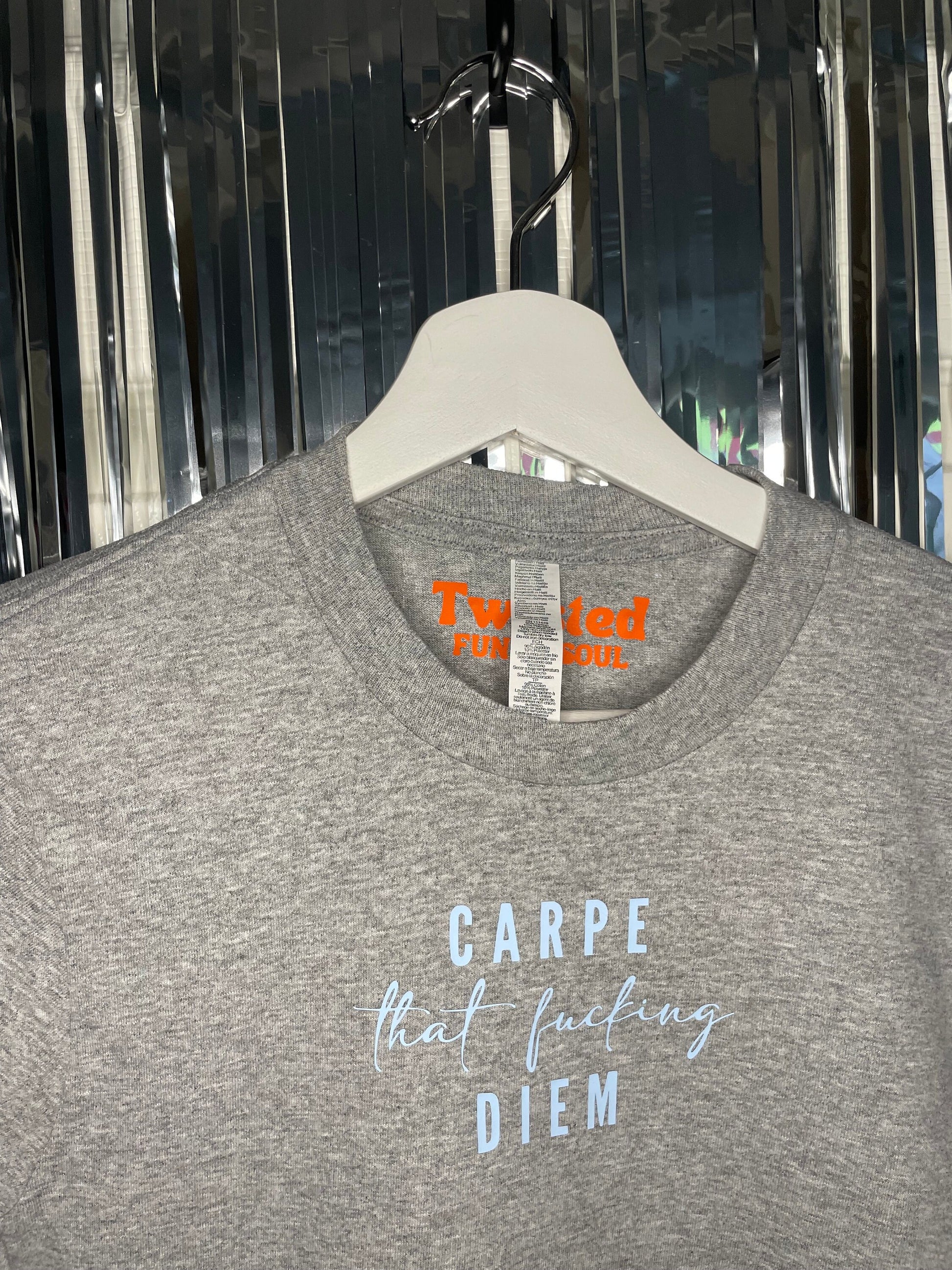 Carpe That Fucking Diem | Seize The Day | Live Laugh love | YOLO | No Regrets | Slogan T-shirt | Organic Tee