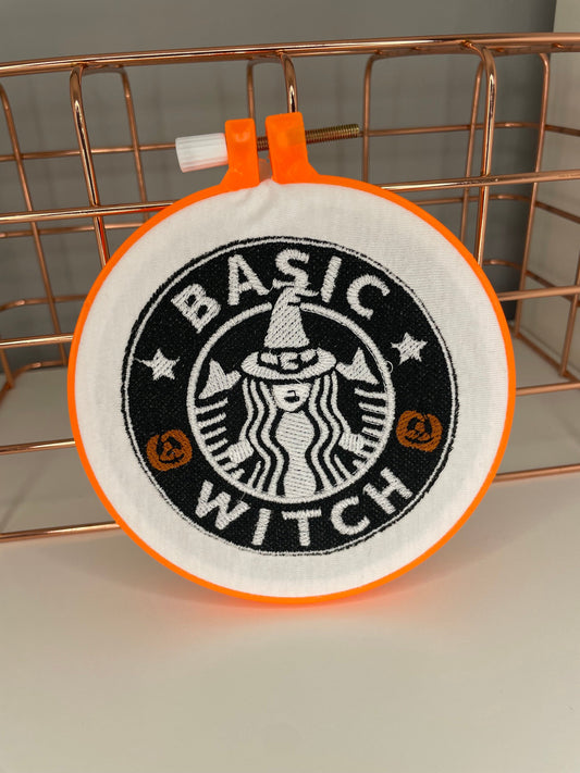 Basic Witch Embroidery T-shirt, unisex spooky season tee