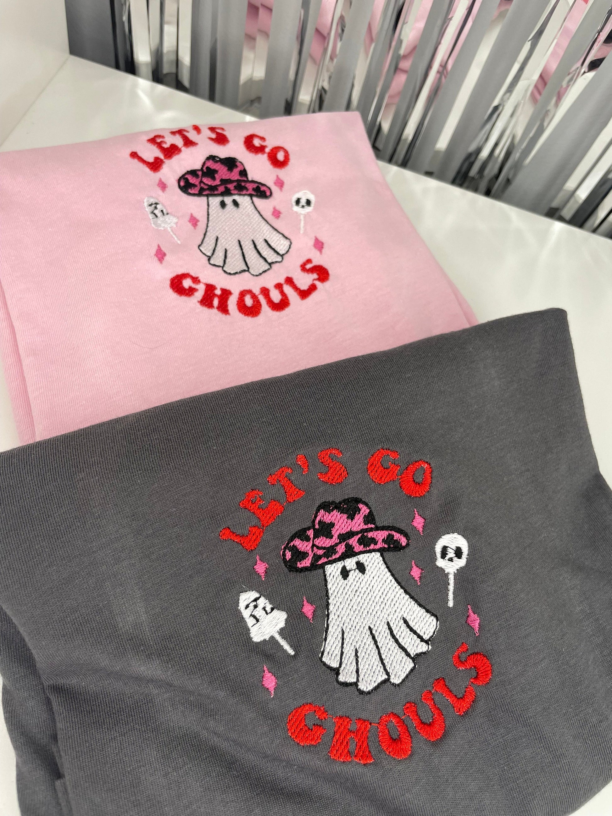 Let’s go ghouls embroidered T-shirt, ghoul gang, ghoul girls unisex tee