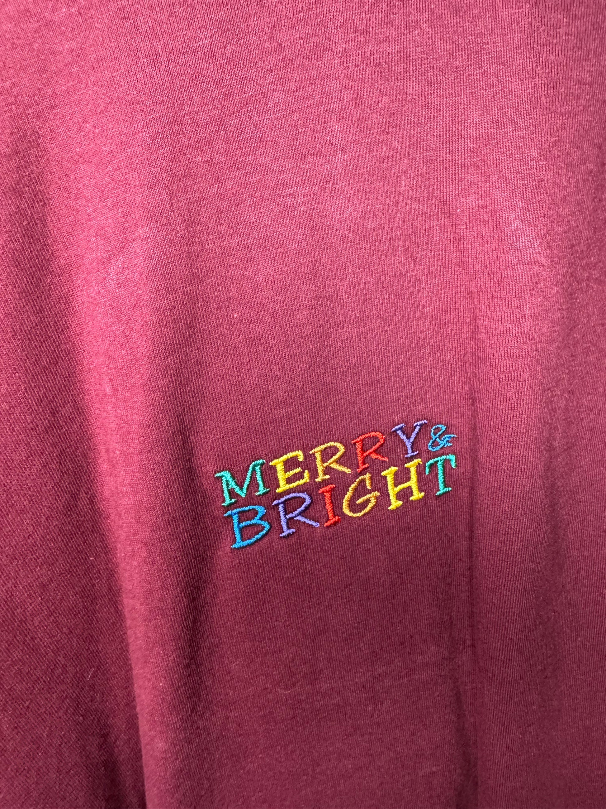 Merry and Bright Festive Sweater | Christmas Jumper| Festive OOTD |