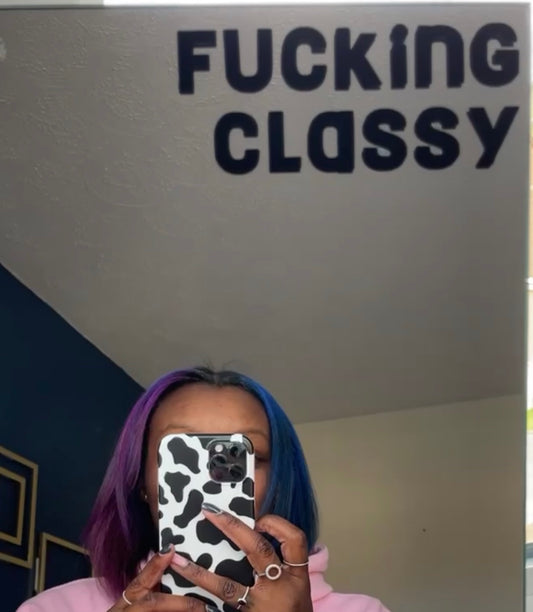 Fucking Classy Mirror Decal